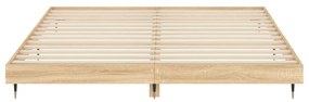 Estrutura de cama 200x200 cm derivados madeira carvalho sonoma