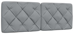 Cama com colchão 120x200 cm tecido cinza-claro