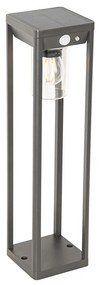 Candeeiro de pé para exterior cinzento escuro 40 cm com LED e luz regulável a energia solar - Sonne