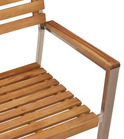 Conjunto de Jantar para Jardim vidaXL 7 Peças Madeira Sólida Acácia
