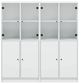 Estante c/ portas 136x37x142 cm derivados de madeira branco