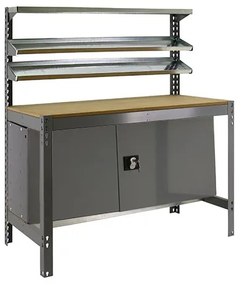 Bancada de Trabalho SIMONWORK BT1 C/ ARMÁRIO 900 Casa, Escritório, Garagem, Oficina Capacidade 75 Kg Dimensões 842x910x610 mm