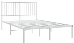 Estrutura de cama com cabeceira 120x200 cm metal branco