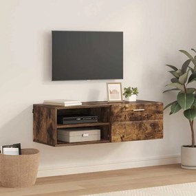 vidaXL Gabinete para TV com gaveta Carvalho fumado 100.5 x 39 x 30 cm
