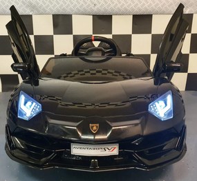 CARRO BATERIA  INFANTIL LAMBORGHINI AVENTADOR 12VOLT PRETO METALIZADO