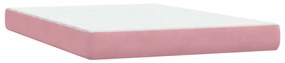 Cama com molas/colchão 80x220 cm veludo rosa