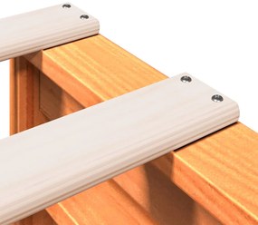 Cama com estante sem colchão 90x200cm pinho maciço castanho-mel