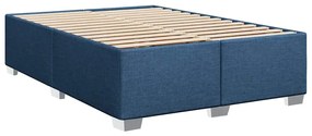 Cama com molas/colchão 140x190 cm tecido azul