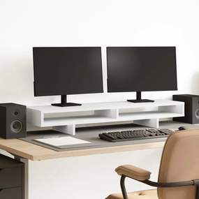 vidaXL Suporte para monitor 100x27x15 cm derivados de madeira branco