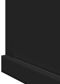 Armário casa banho c/ espelho 42x12x60 cm deriv. madeira preto