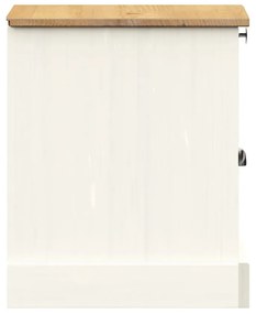 Mesa de cabeceira VIGO 42x35x42 cm pinho maciço branco
