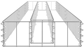 Canteiro elevado/cesto gabião 270x30x10 cm aço galvanizado