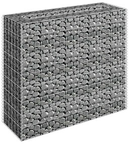 Canteiro elevado/cesto gabião 90x30x90 cm aço galvanizado