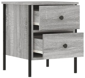 Mesa cabeceira 40x42x50 cm derivados de madeira cinzento sonoma