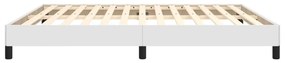 Estrutura de cama 160x200 cm couro artificial branco