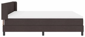 Cama Box Marrom Escuro 180 x 200 cm Tecido e Espuma