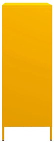 Móvel alto 68x39x103,5 cm aço amarelo mostarda