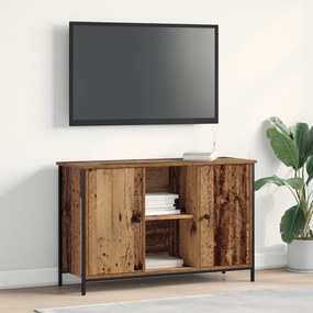 Aparador de TV vidaXL Caramelo Artesanal 101x35x65 cm em Madeira de Engenharia e Aço