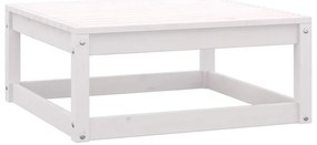 2 pcs conj. lounge de jardim c/ almofadões pinho maciço branco