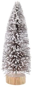Árvore de Natal DKD Home Decor Madeira Fibra de coco Nevado (7 x 7 x 21 cm)