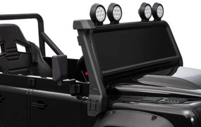 Jipe elétrico para crianças Land Rover Defender 110 SVX 12V, 4X4, luzes LED, bateria de lítio, licença ORIGINAL Preto