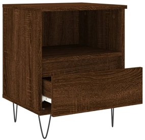 Mesas de cabeceira 2 pcs derivados de madeira carvalho castanho