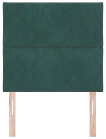 Cabeceira vidaXL Design Blocos de Diamante Verde Escura 90 cm Veludo,