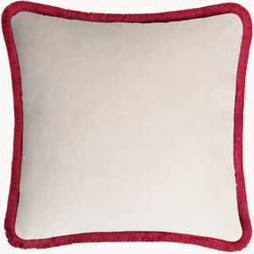 Almofada decorativa em veludo artesanal Happy
