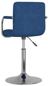 Cadeira de jantar em tecido azul