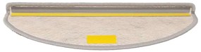Tapetes escada adesivos aspeto sisal 15pcs 65x21x4 cm prateado