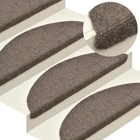 Tapetes de escada autoadesivos 10 pcs 65x21x4 cm agulhado creme