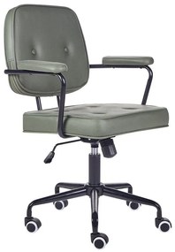 Cadeira de escritório em pele sintética verde escura PAWNEE Beliani
