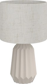 HOMCOM Luminária de mesa, Abajur de mesa, Luminária de cabeceira com cúpula de linho, Interruptor basculante, Luminária de escritório, 22 x 22 x 39 cm, Bege | Aosom Portugal