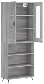 Armário alto 69,5x34x180 cm derivados de madeira sonoma cinza