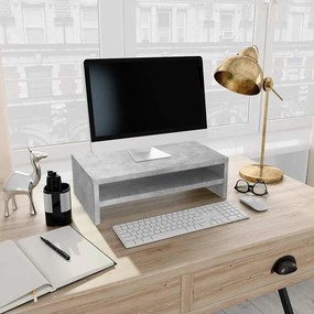Suporte para monitor derivados de madeira cinzento cimento