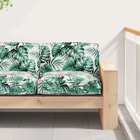 vidaXL Almofada de palete para assento Floral Padrão de folhas