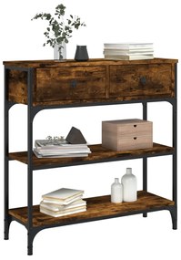 Mesa consola 72,5x25x75 cm derivados de madeira carvalho fumado