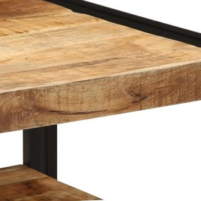 Mesa de centro 50x50x38 cm madeira de mangueira áspera maciça