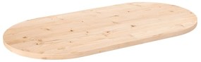 Tampo de mesa oval 90x45x2,5 cm madeira de pinho maciça