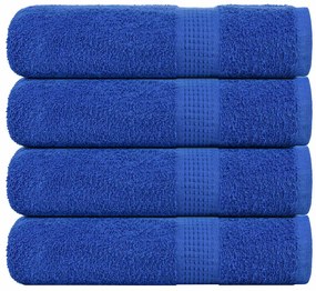 Toalhas de banho 4 pcs 70x140 cm 360 gsm 100% algodão azul