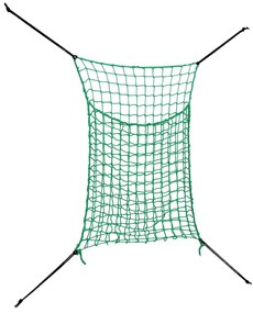 Redes para feno 2 pcs retangular 90x60 cm PP verde