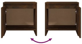 Mesas de cabeceira 2 pcs derivados madeira carvalho fumado