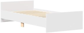 Estrutura de cama 90x190 cm derivados de madeira branco
