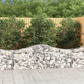 Cestos gabião arqueados 13pcs 200x50x60/80 cm ferro galvanizado