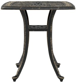 Mesa de jardim 53x53x53 cm alumínio fundido bronze