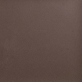 Cama com colchão 140x200 cm couro artificial castanho