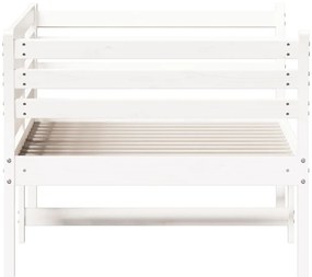 Sofá-cama sem colchão 90x190 cm madeira de pinho maciça branco