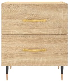 Mesas de cabeceira 2 pcs derivados de madeira carvalho sonoma