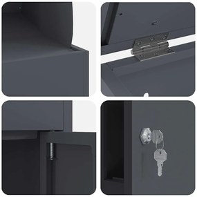 Caixa para entrega de pacotes Antracite 44 x 35 x 59 cm Aço