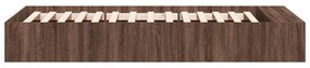 Estrutura de cama 90x200 cm derivados madeira carvalho castanho
